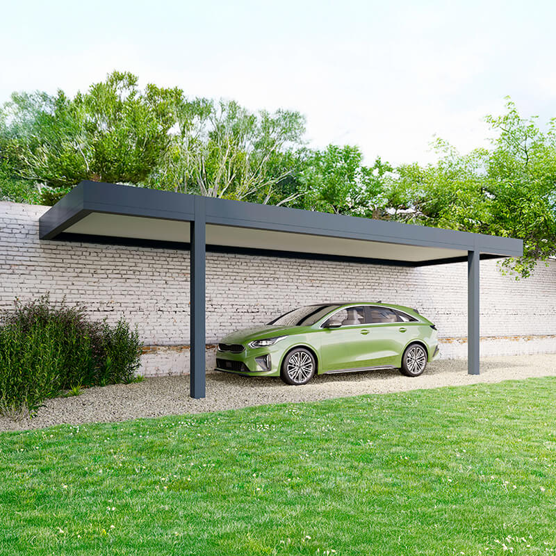 installation d'un carport adossé toit plat sur Evreux
