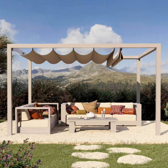 installation d'une pergola en toile motorisée sur Evreux