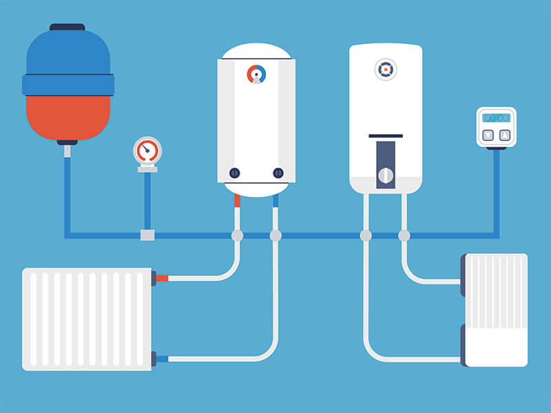 Schéma de fonctionnement d’une pompe à chaleur air-eau