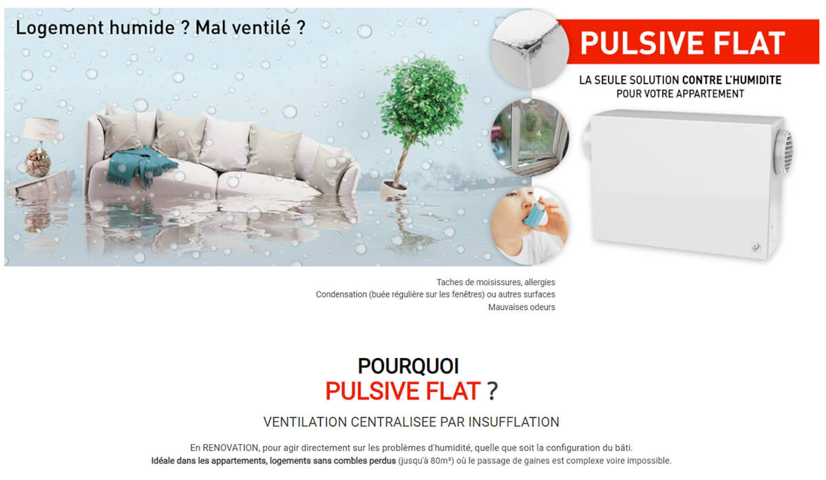 installation d'une VMI pulsive flat pour un appatement à Evreux